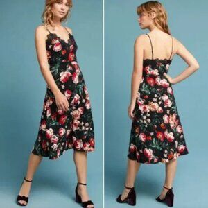 Anthropologie Foxiedox Floral Lace Midi Dress Size XL